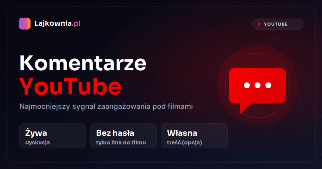 Kup komentarze na YouTube pod film - Lajkownia.pl