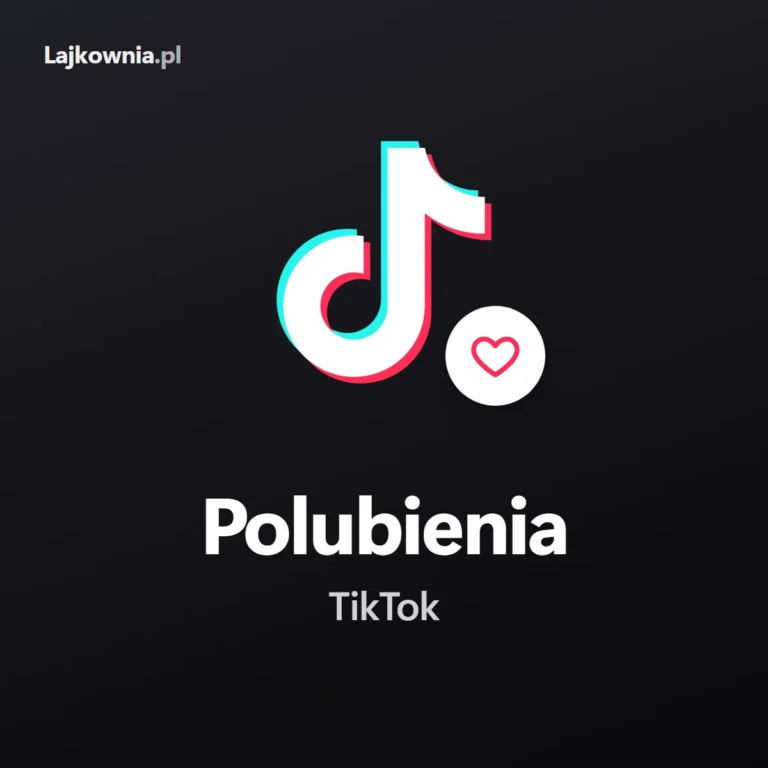 Like TikTok: kup lajki pod film na TikToku - grafika z logo TikToka