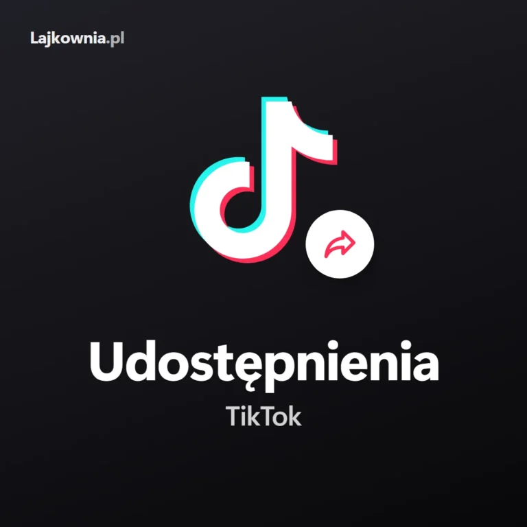 Udostępnienia TikTok: kup udostępnienia filmu - grafika z logo TikToka