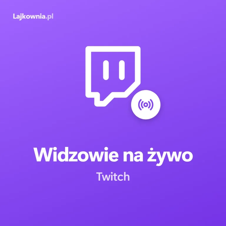 Widzowie live Twitch: kup widzów na stream - grafika z logo Twitcha